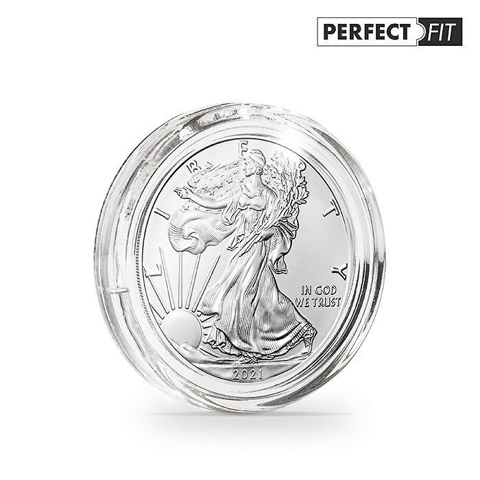 Ultra Perfect Fit Münzkapseln  für 1 oz. Silber 40,6 mm(z.B.American Eagle), 10er-Pack