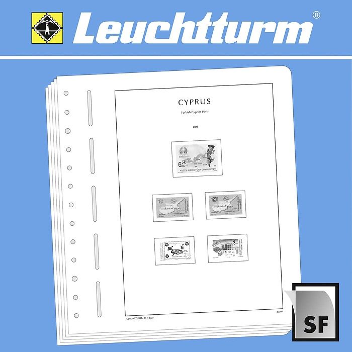 Leuchtturm Nachtrag mit Klemmtaschen Zypern-Türkisch Post 2020