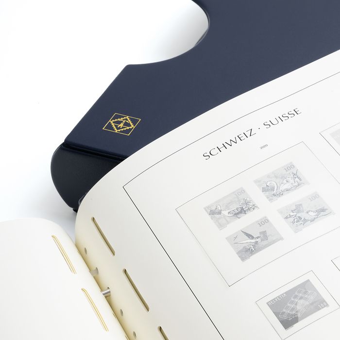 LEUCHTTURM SF-Vordruckalbum PERFECT DP, im Classic-Design SCHWEIZ 2020-2022, blau