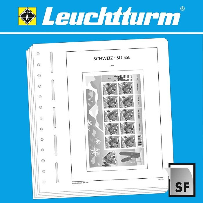 LEUCHTTURM SF-Vordruckblätter Schweiz Kleinbogen 2020-2023