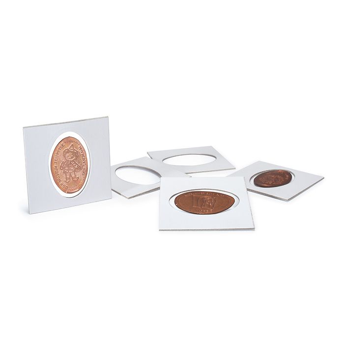 Matrix Münzrähmchen, weiß, Pressed Pennies, selbstklebend, 25er-Pack