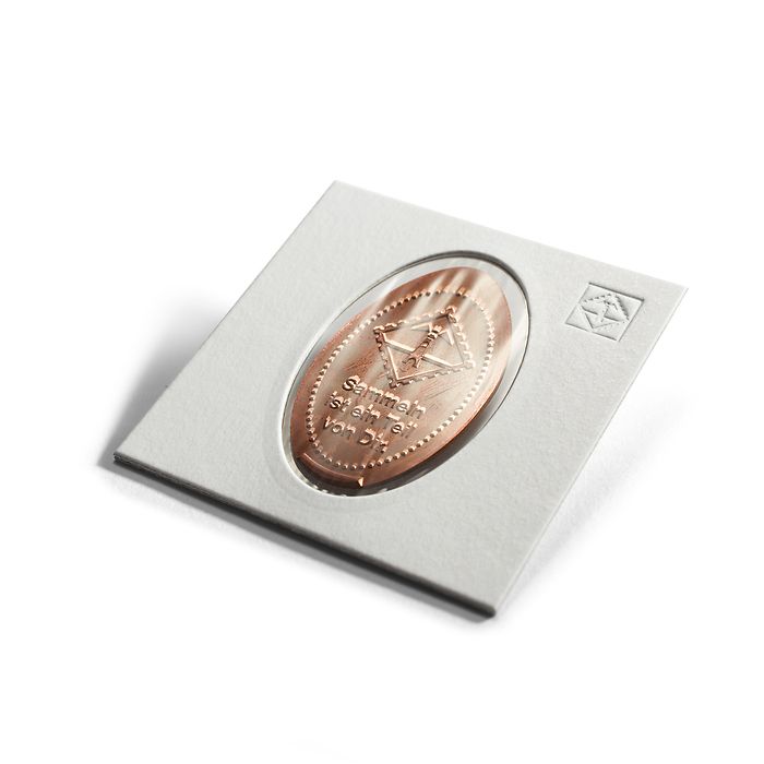 Matrix selbstklebende Münzrähmchen für Pressed Pennies, weiß, 100er Pack