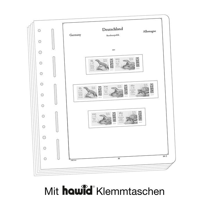 Leuchtturm Vordruckblätter mit Klemmtaschen Bundesrepublik Deutschland Zusammendrucke